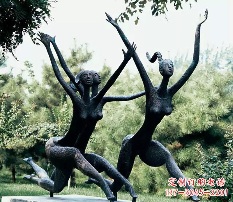 保定精美美女铜雕——绽放出精灵般的美丽