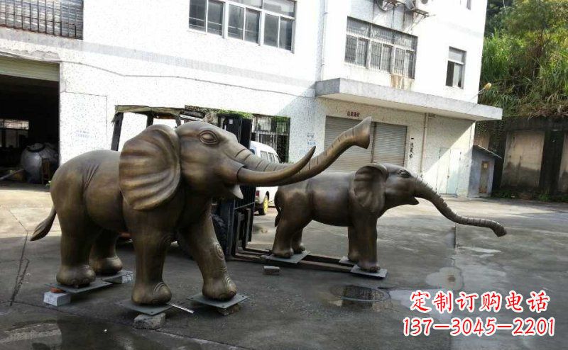 保定典雅大象铜雕,精美艺术品