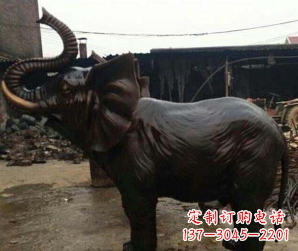 保定门口大象铜雕