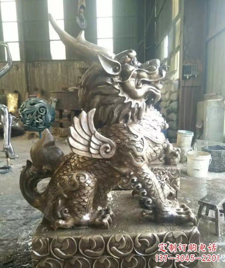 保定精美的麒麟雕塑--专属于你的艺术装饰