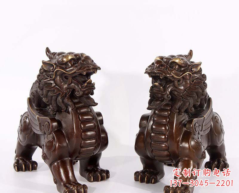 保定弘扬中国传统文化,神兽貔貅铜雕