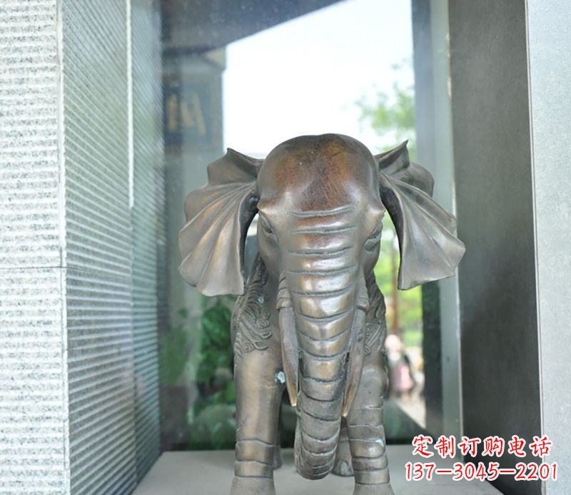 保定艺术象征——门口镇宅大象铜雕