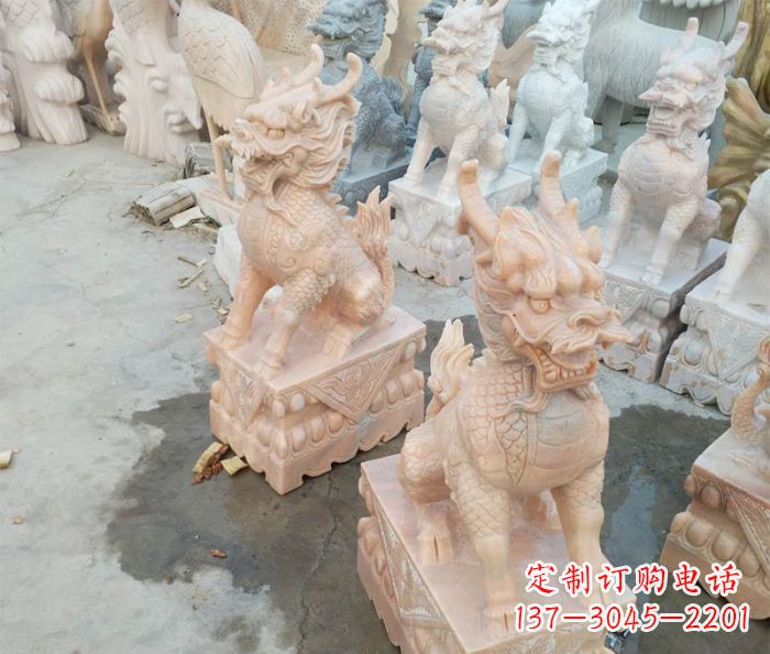 保定华丽夺目,雕琢精美的麒麟石雕