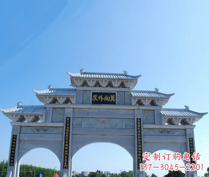 保定手工精美石牌坊雕塑,让您的空间更加美观!