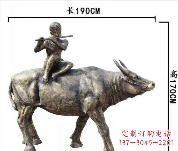 保定完美的牧童铜雕,精雕细琢,定制之选