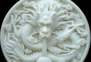 保定汉白玉雕刻龙头摆件，悠然吟诗引领风尚