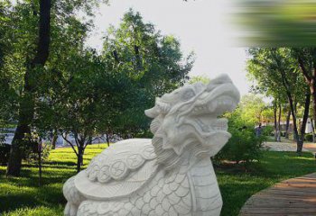 保定中领雕塑——汉白玉龙龟石雕