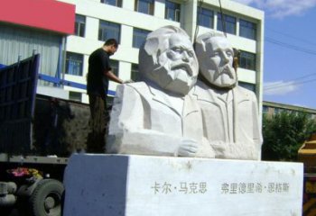保定汉白玉马克思与恩格斯雕塑--让爱情延续