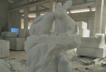 保定精美的中国古典生肖兔雕塑