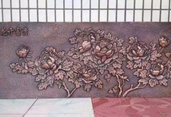 保定精美绝伦的牡丹铜浮雕
