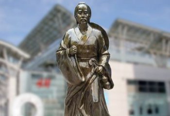 保定华佗仿铜雕塑，雕刻技艺精湛
