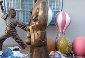 保定传承中医华佗的传奇—华佗名医铜雕