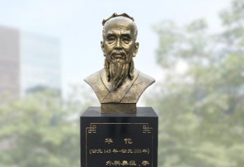 保定精美纯铜雕塑——华佗头像雕塑