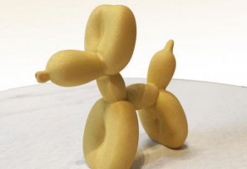 保定黄色不锈钢雕塑狗，展现场面气势
