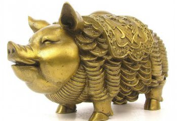 保定欢迎招财猪，用黄铜打造新年祝福