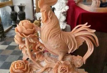 保定国家元素：吉祥如意公鸡石雕