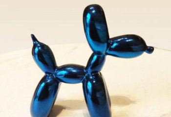 保定蓝色气球狗雕塑摆件，可定制大小