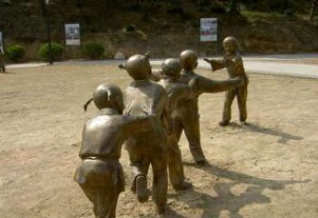 保定珍贵传统，中领雕塑老鹰抓小鸡铜雕