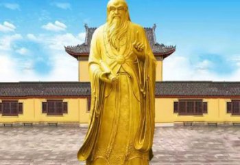 保定中领雕塑老子骑牛石雕