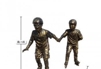 保定中领雕塑推出的趣味滑冰儿童雕塑一直是客户…