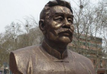 保定鲁迅头像校园名人铜雕，传承文化，缔造经典