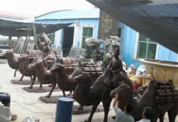 保定骆驼公园动物铜雕魅力无限