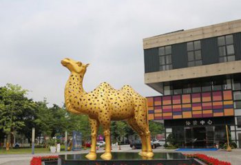 保定闪亮可爱的不锈钢骆驼雕塑