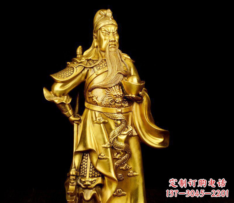 保定关公铜雕，传承古典传统