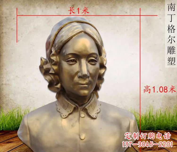 保定精雕细琢,南丁格尔胸像铜雕塑