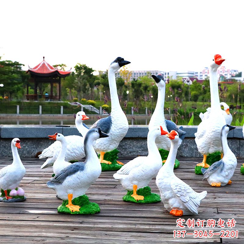 保定高端铜质农场天鹅雕塑