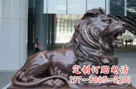 保定华丽铜雕狮子,风格独具特色