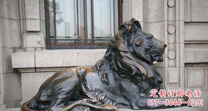 保定心动不如行动，西洋狮子铜雕真实还原精美