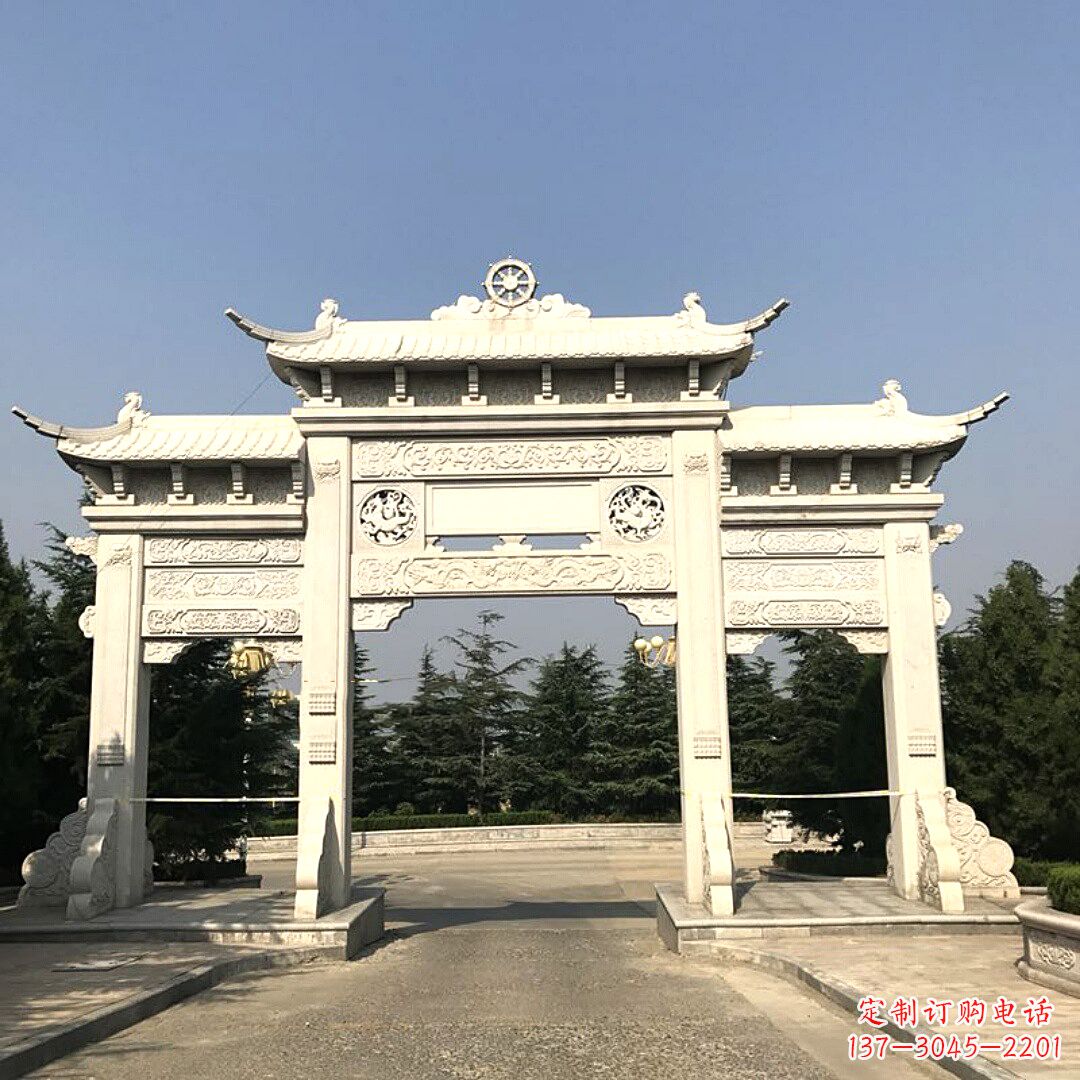 保定精致牌坊柱座石雕服务,古色古香装点璀璨文化