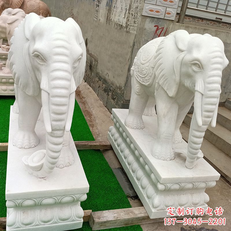 保定中领雕塑推出的天然石头大象雕塑,雕塑形象…