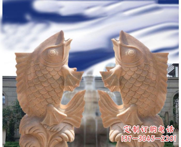 保定中领雕塑设计定制精美鲤鱼雕塑