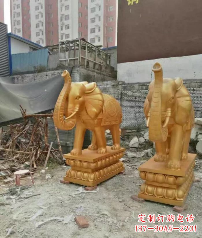 保定大象雕塑,传递招财福利