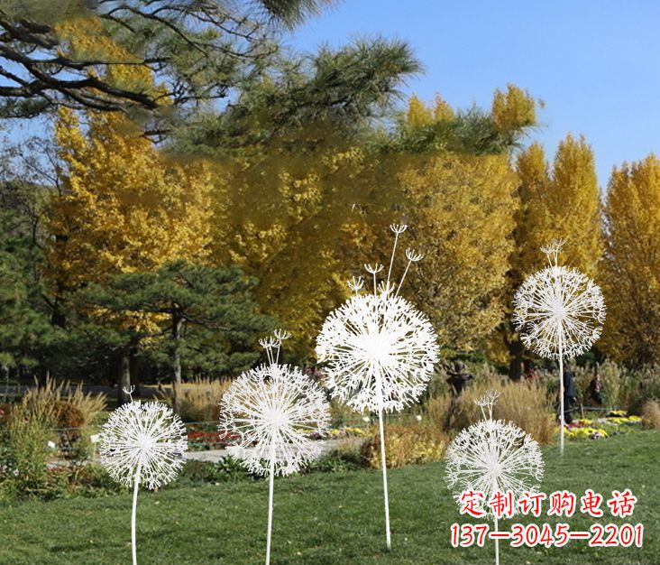 保定中领雕塑：精美不锈钢蒲公英雕塑