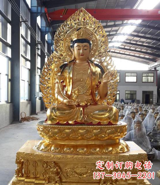保定手工精雕如来佛塑像