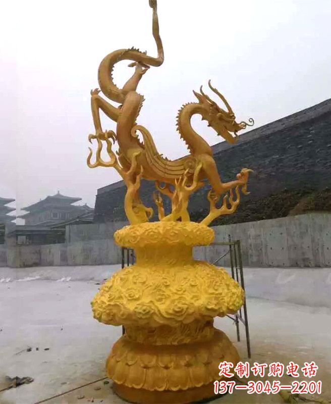 保定中领雕塑专业定制华丽的龙雕塑,集艺术设计…