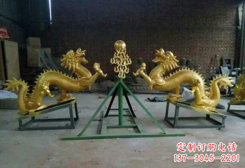 保定享受经典,领略古老传统,精美特色的双龙戏珠铜雕