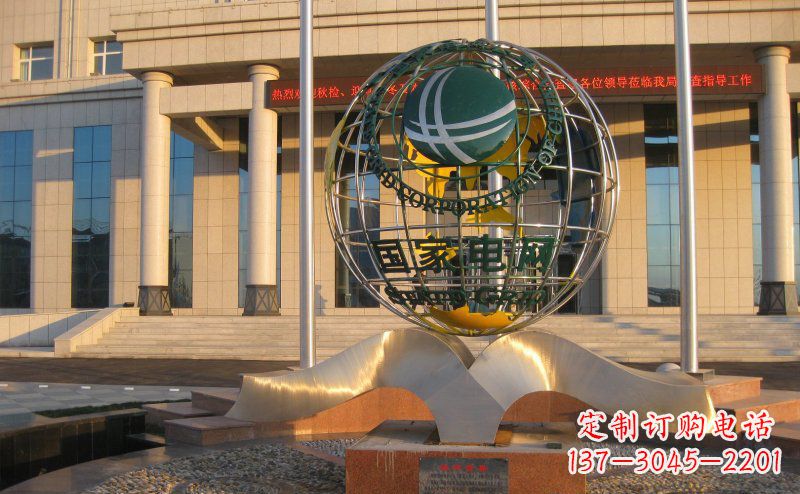 保定精工打造,全球通用的不锈钢地球雕塑