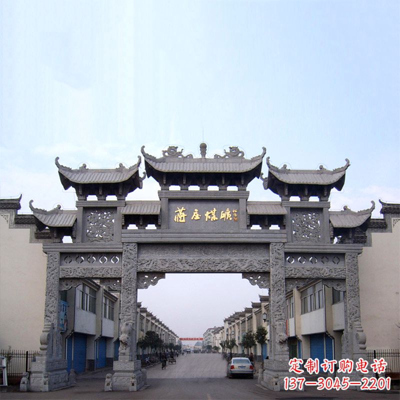 保定让古典艺术绽放在您的家园中——中领雕塑仿古石雕牌楼