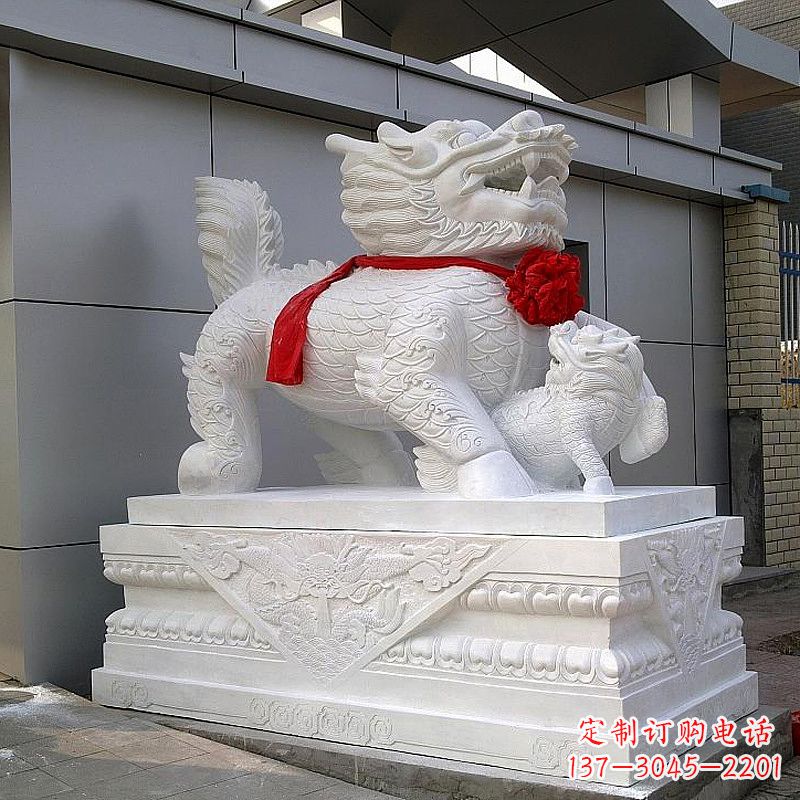 保定超精美的中国麒麟石雕