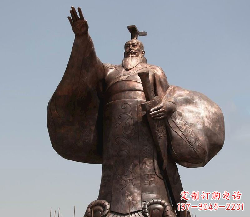 保定秦始皇人物铜雕
