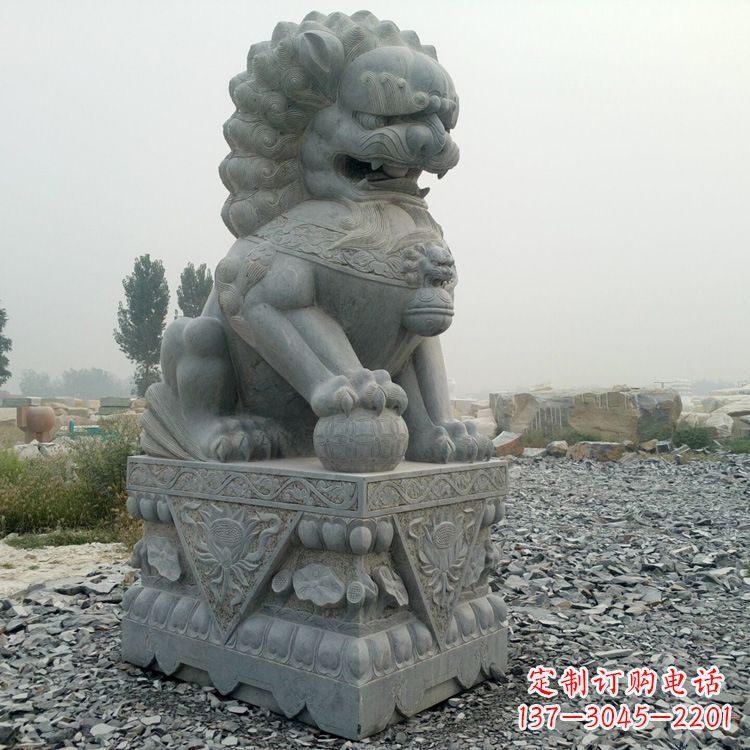 保定青石北京狮子雕塑，雕刻传承千古之魅力