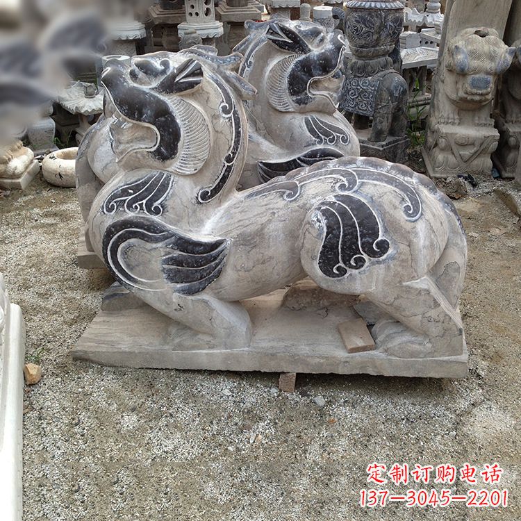 保定手工精雕青石貔貅雕塑