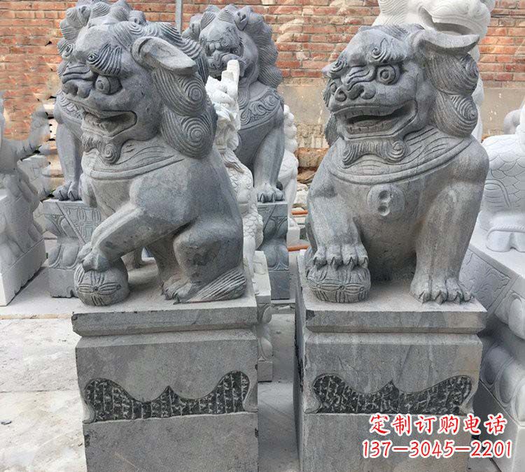 保定青石仿古狮子雕塑