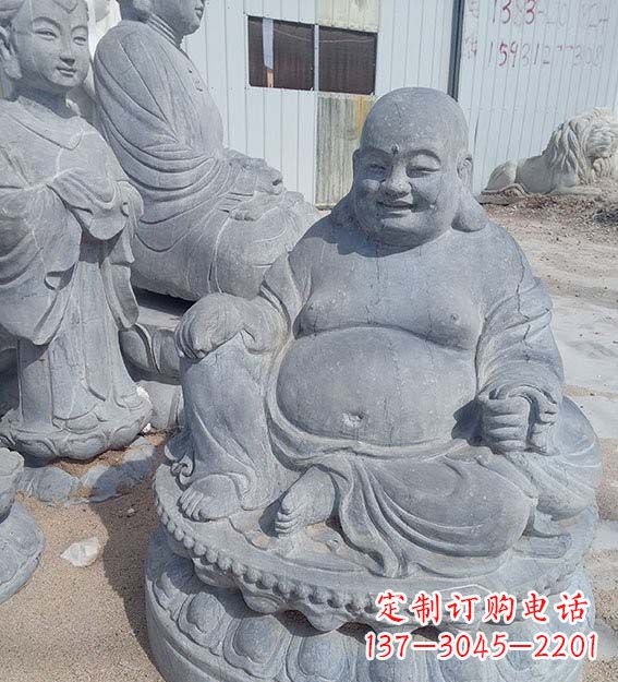 保定青石仿古弥勒佛雕塑