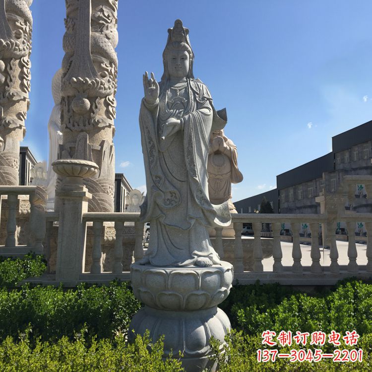 保定精美神圣的观音菩萨石雕塑