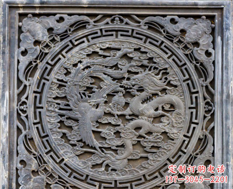 保定传统工艺青石龙雕精美绝伦